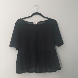 Urban Outfitters sheer peplum top